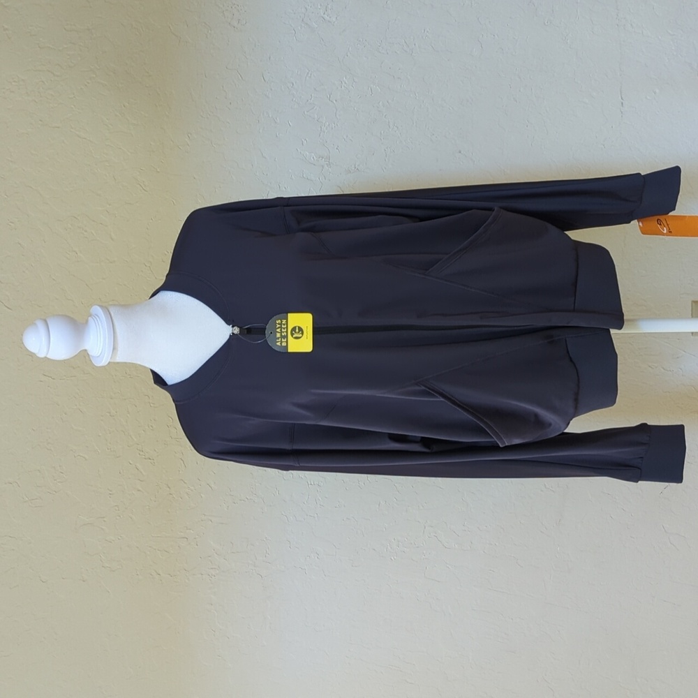 C9 by Champion Gray Duo Dry Full Zip Reflective Athletic/Track Jacket Size XXL